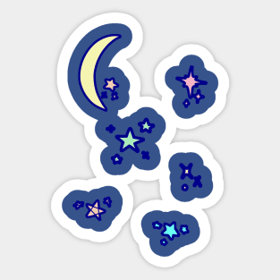 Moon and Stars Sticker